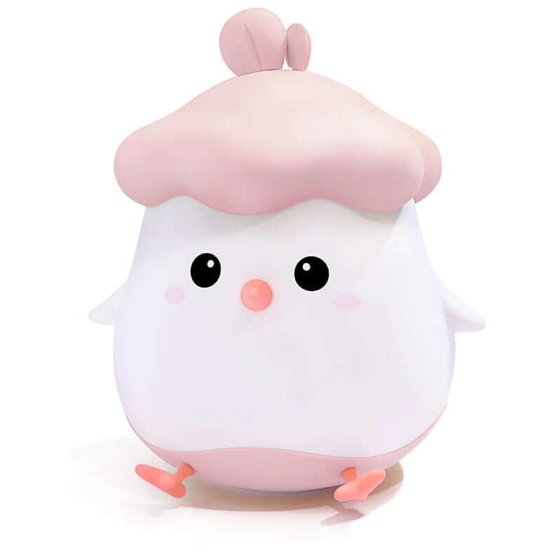 ShonD™ Soft Silicone Chicken Night Light – Cute Touch & Voice Control LED Lamp, Rechargeable for Kids’ Bedroom & Nursery