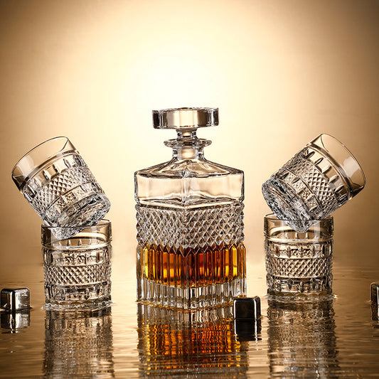 ShonD European Style Classical Crystal Glass Wine and Spirits Set