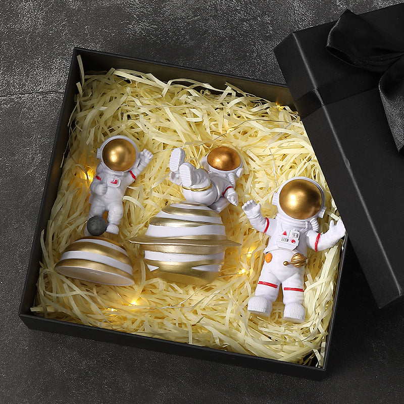 SHOND™ Mini Astronaut Resin Figurines | Interstellar Desk & Home Gift Sets