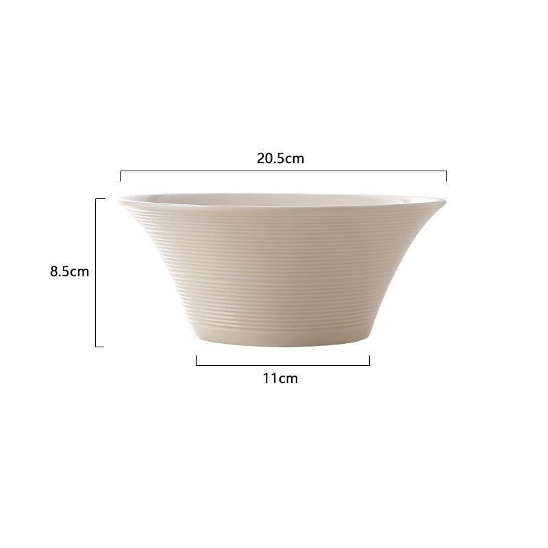 SHOND Milky White Brushed Ceramic Tableware Set – Minimalist Nordic Plates, Bowls & Spoons