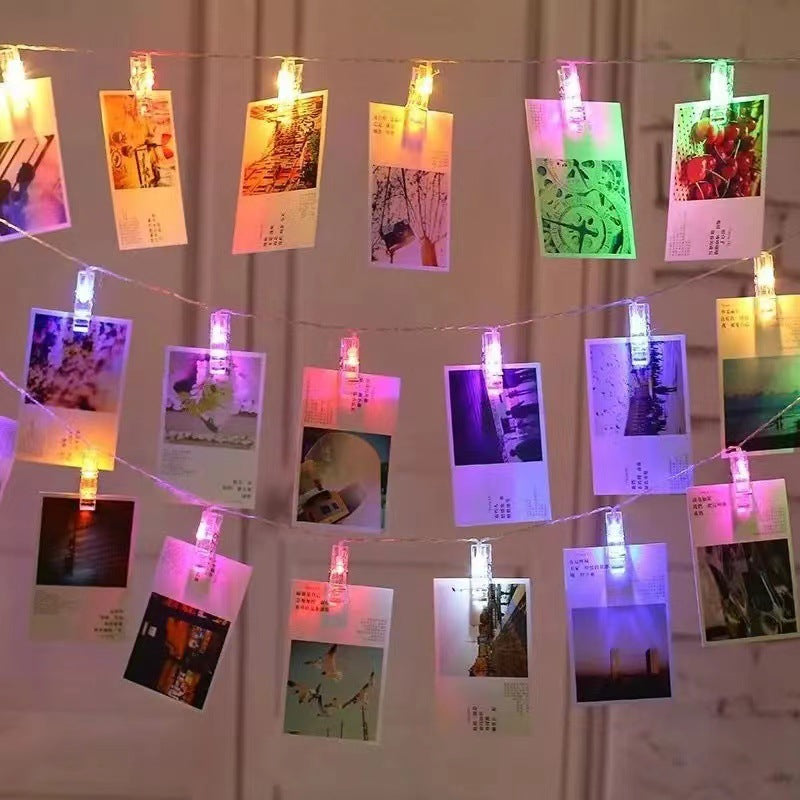ShonD™ LED Photo Clip String Lights – Warm White or Multicolor | USB or Battery Powered | Aesthetic Wall Decor for Bedrooms & Dorms
