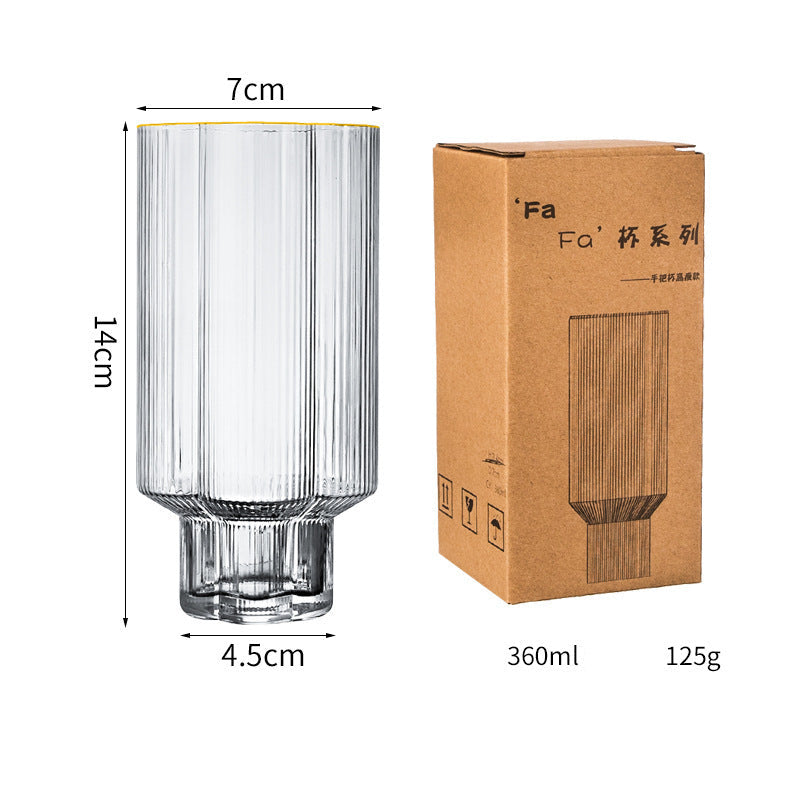 SHOND™ Vertical Flute Luxe Glassware Collection | European Dense-Ridge Glass Cups & Kettles