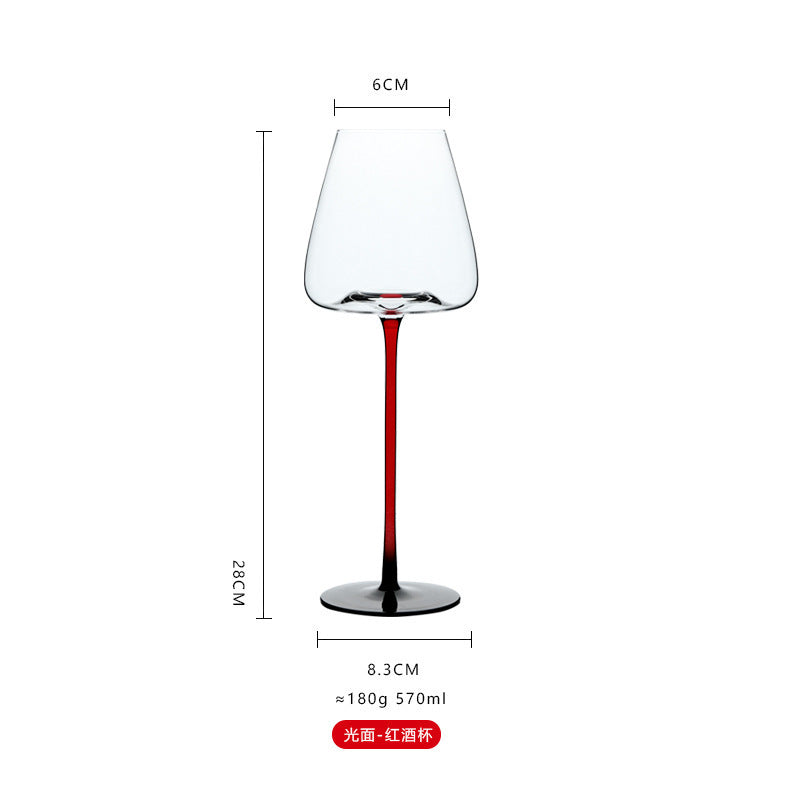 ShonD Light Luxury Burgundy Red Wine Glasses Set