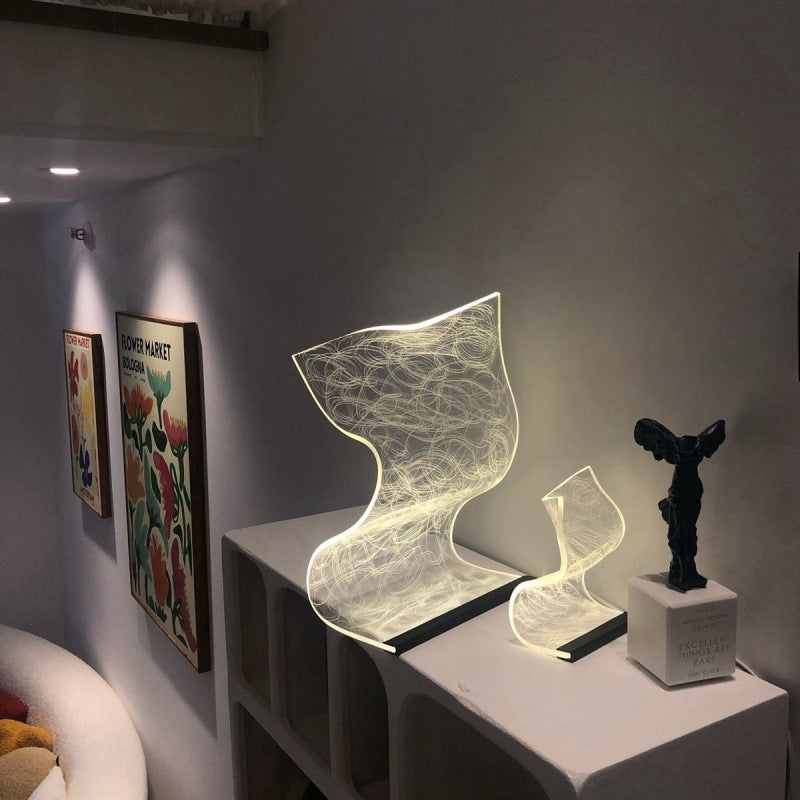 Warm tone light glowing softly in ambient evening setup
