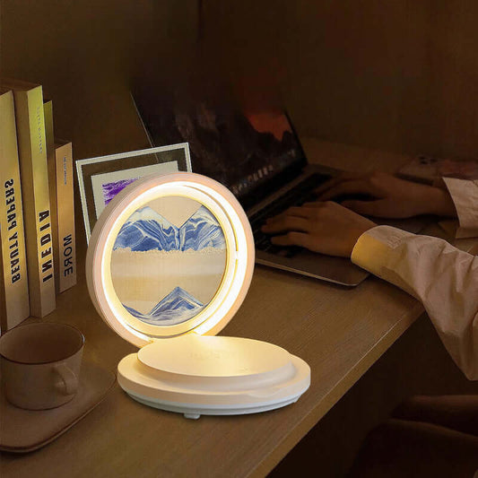 Folding Quicksand Ambient Lamp – Smart LED Light with Bluetooth Speaker & Wireless Charging | ShonD