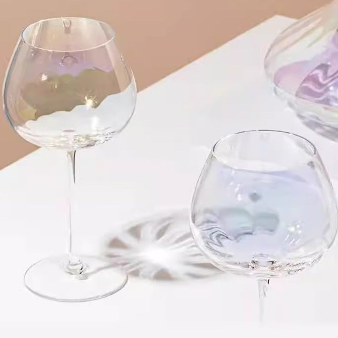 Factory wholesale shell pearl rainbow dazzling dream net red glass jug wine decanter red wine glass elegant