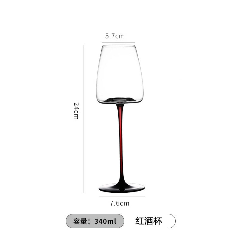 ShonD Light Luxury Burgundy Red Wine Glasses Set