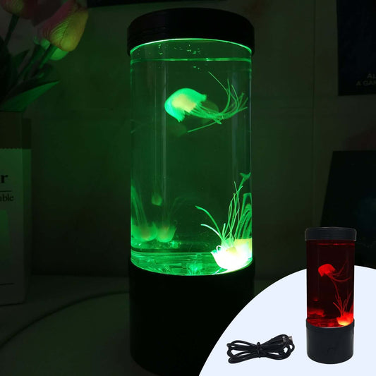 ShonD LED Jellyfish Mood Lamp with Color-Changing Light – USB-powered night lamp for bedrooms and desks