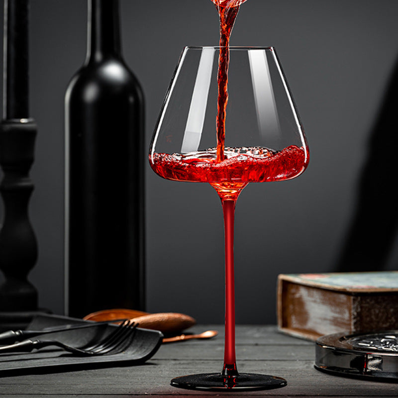 ShonD Light Luxury Burgundy Red Wine Glasses Set