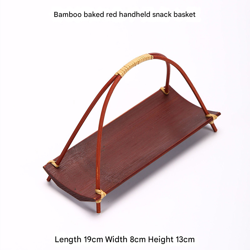 ShonD™ Handmade Bamboo Tea & Snack Tray – Japanese Dim Sum Basket Plate