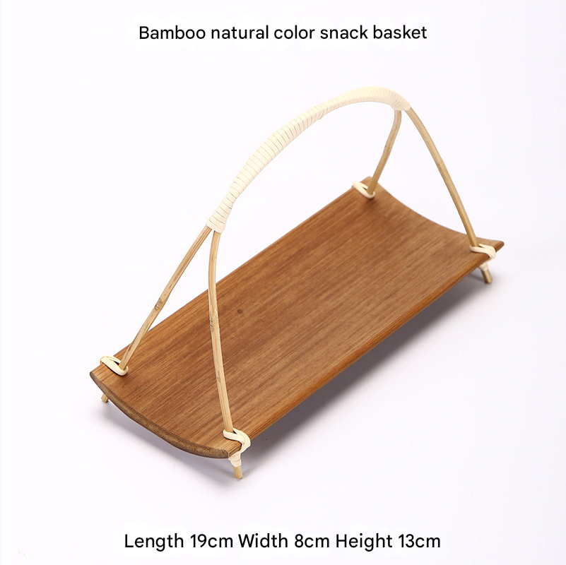 ShonD™ Handmade Bamboo Tea & Snack Tray – Japanese Dim Sum Basket Plate