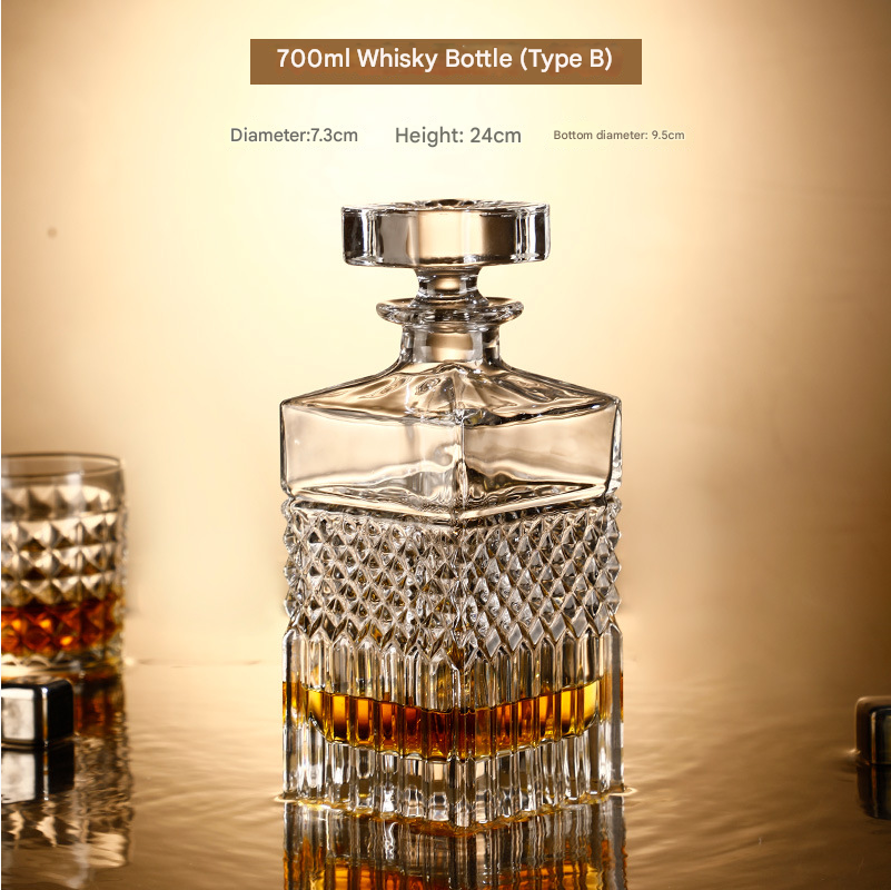 SHOND™ Crystal Carved Barware Collection | Decanters & Wine Glass Sets for Timeless Entertaining