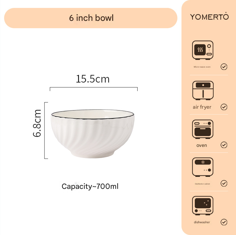 SHOND™ Xuanyue Modern Ceramic Dinnerware | Minimalist White Plates, Bowls & Fish Plate